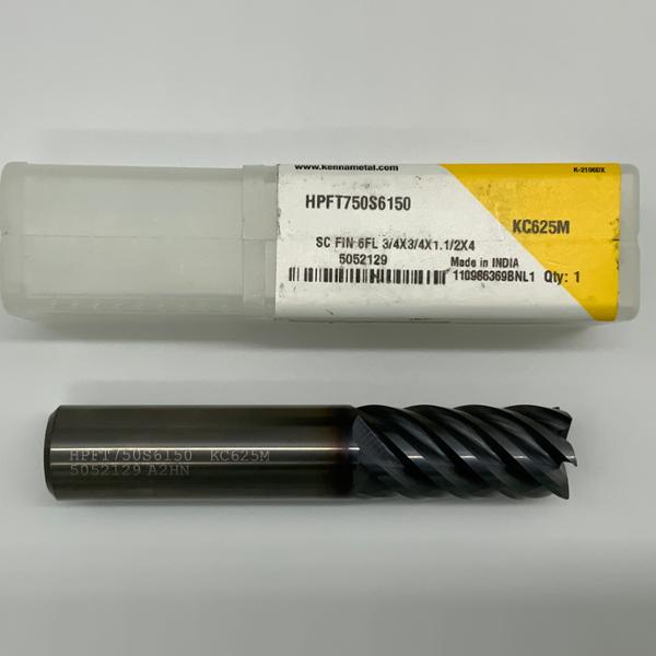 Kennametal Solid Carbide 6 Flute Endmill .7500 (3/4) Cutting Dia X 1.50 Flute Length