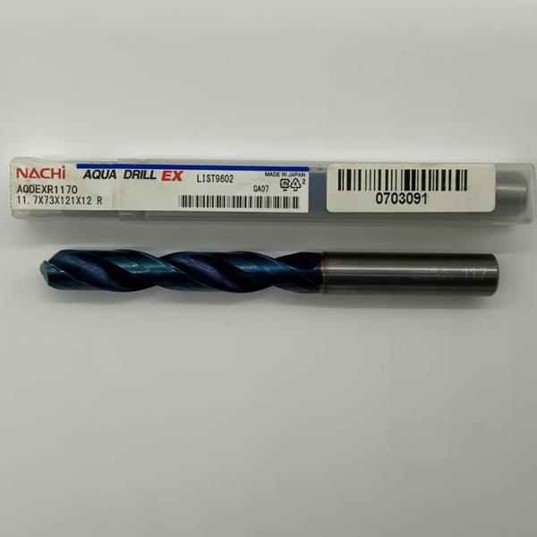 Nachi Solid Carbide 2 Flute Drill .4606 (11.7mm) Cutting Dia X 2.87 Flute Length