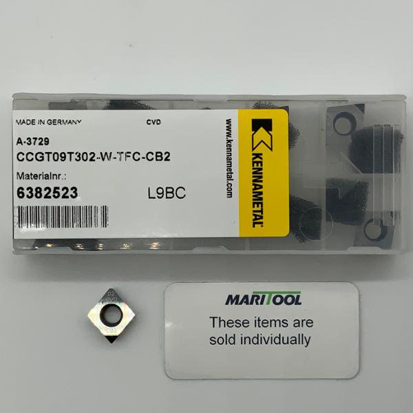 Kennametal CCGT09T302W CB2 CBN Tipped