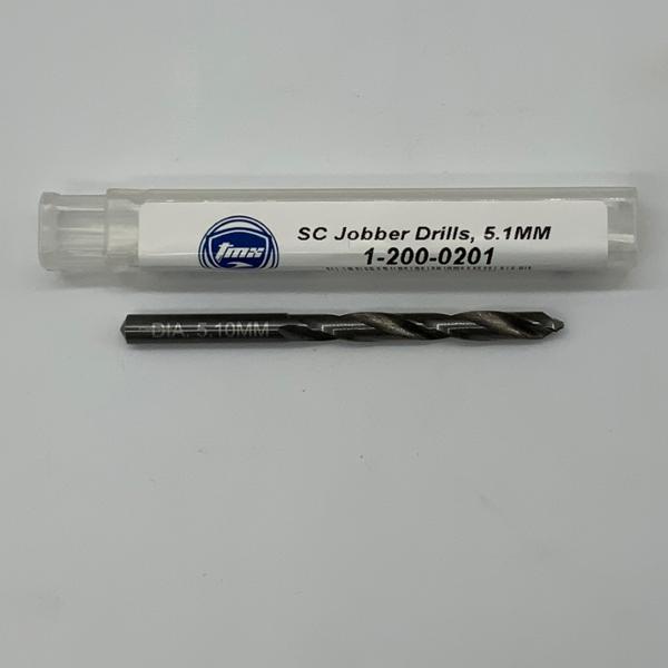 ToolMex Solid Carbide 2 Flute Drill .2008 (5.1mm) Cutting Dia X 1.74 Flute Length