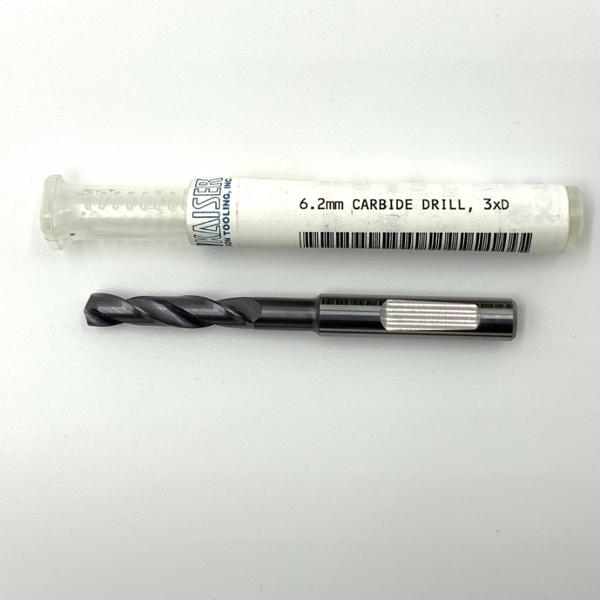Sphinx Solid Carbide 2 Flute Drill .2441 (6.2mm) Cutting Dia X 1.06 Flute Length