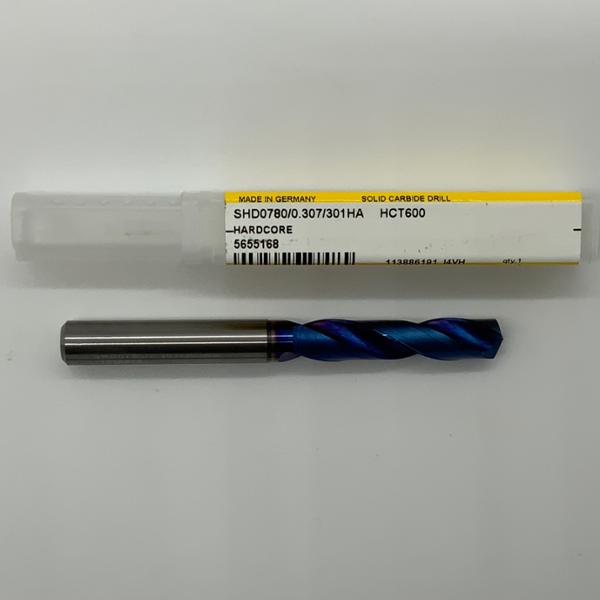 Kennametal Solid Carbide 2 Flute Drill .3110 (7.9mm) Cutting Dia X 1.45 Flute Length
