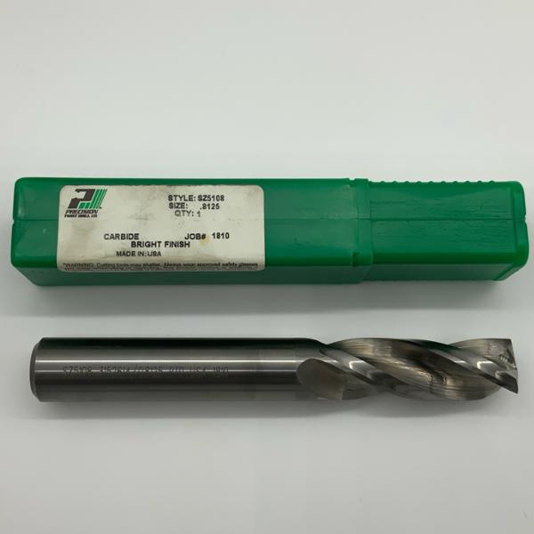 Precision Twist Solid Carbide 3 Flute Drill .8125 (13/16”) Cutting Dia X 2.20 Flute Length