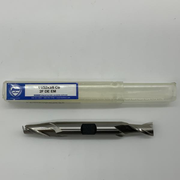 ToolMex HSS Double Ended 2 Flute Endmill .3438 (11/32) Cutting Dia X .625 Flute Length