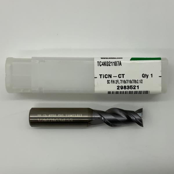 Widia Solid Carbide 2 Flute Endmill .4375 (7/16”) Cutting Dia X .88 Flute Length