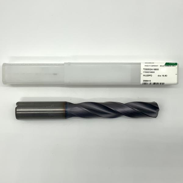 Widia Solid Carbide 2 Flute Drill .6614 (16.80mm) Cutting Dia X 3.25 Flute Length Coolant Thru