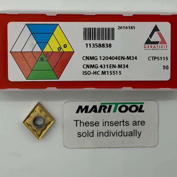 Ceratizit CNMG120404EN M34 CTP5115 ( CNMG431EN M34 )