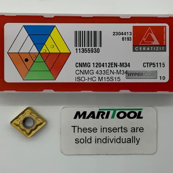 Ceratizit CNMG120412EN M34 CTP5115 ( CNMG433EN M34 )