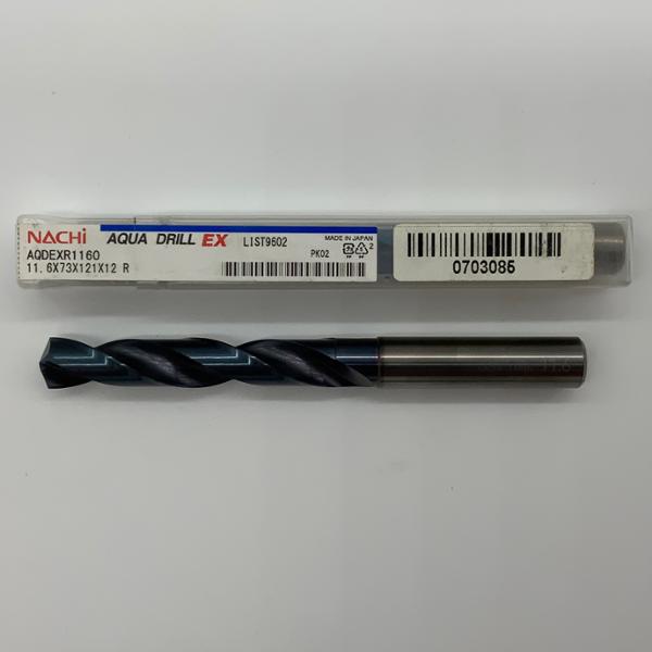 Nachi Solid Carbide 2 Flute Drill .4567 (11.6mm) Cutting Dia X 2.87 Flute Length