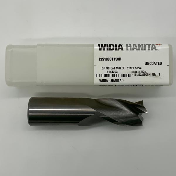Widia Solid Carbide 3 Flute Endmill 1.00 (25.4) Cutting Dia X 1.50 Flute Length