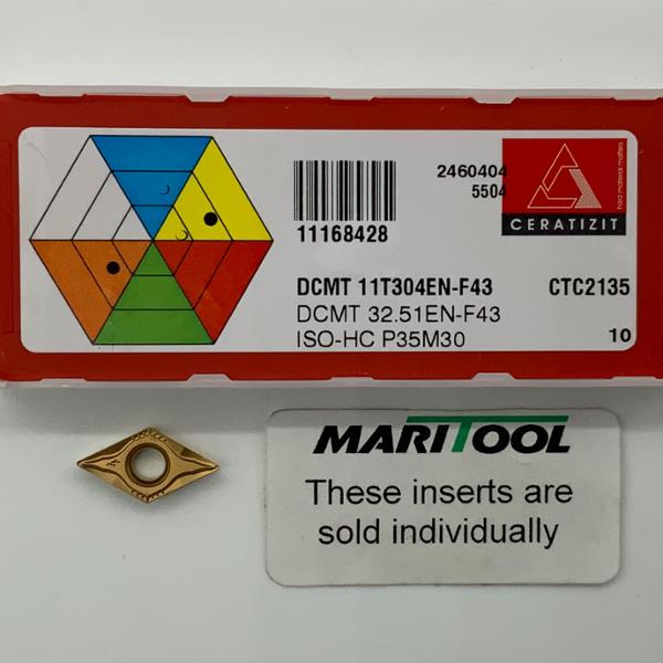 Ceratizit DCMT11T304EN F43 CTC2135 ( DCMT32.51EN F43 )