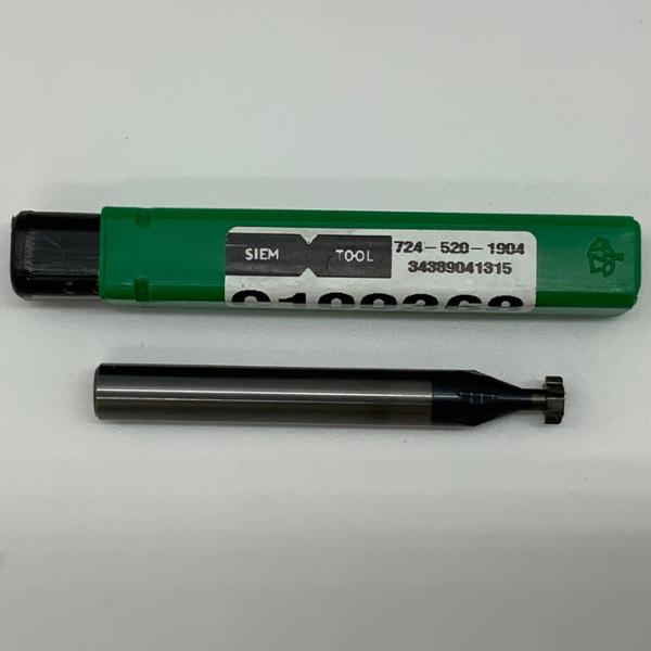 Siem Solid Carbide Keyseat Cutter .265 dia X .092 Thick With .020 Bottom Corner Radius