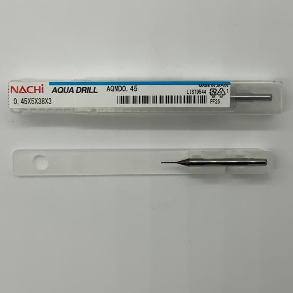 Nachi Solid Carbide 2 Flute Drill .0177 (.45mm) Cutting Dia X .20 Flute Length