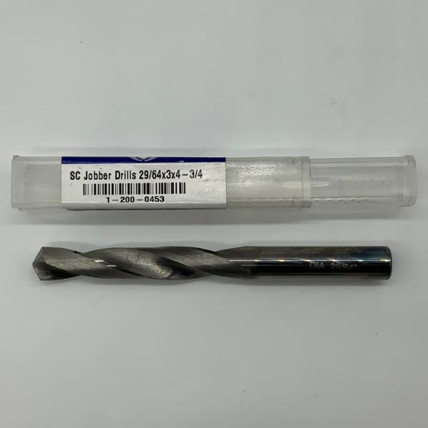 ToolMex Solid Carbide 2 Flute Drill .4531 (29/64) Cutting Dia X 2.85 Flute Length