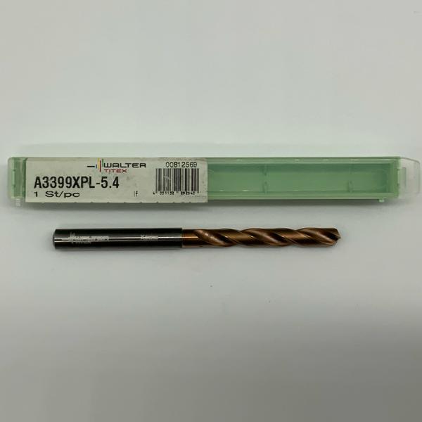 Walter Solid Carbide 2 Flute Drill .2126 (5.4mm) Cutting Dia X 1.45 Flute Length Coolant Thru