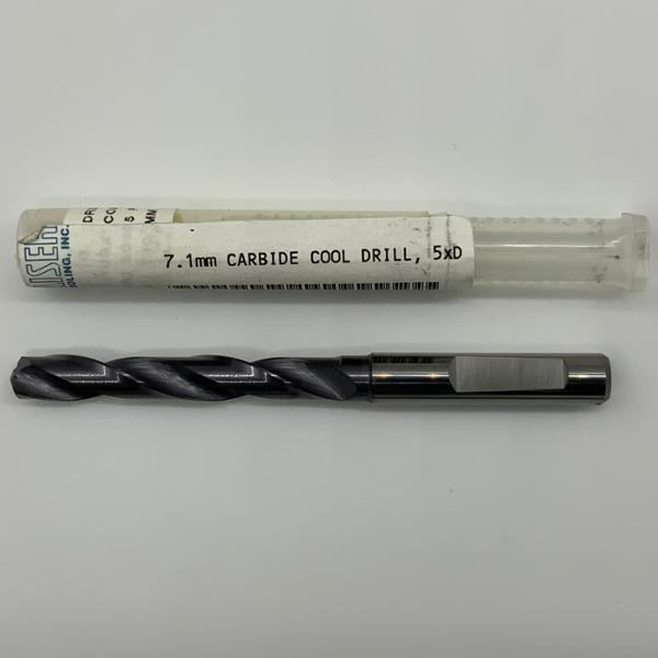 Sphinx Solid Carbide 2 Flute Drill .2795 (7.1mm) Cutting Dia X 1.78 Flute Length Coolant Thru