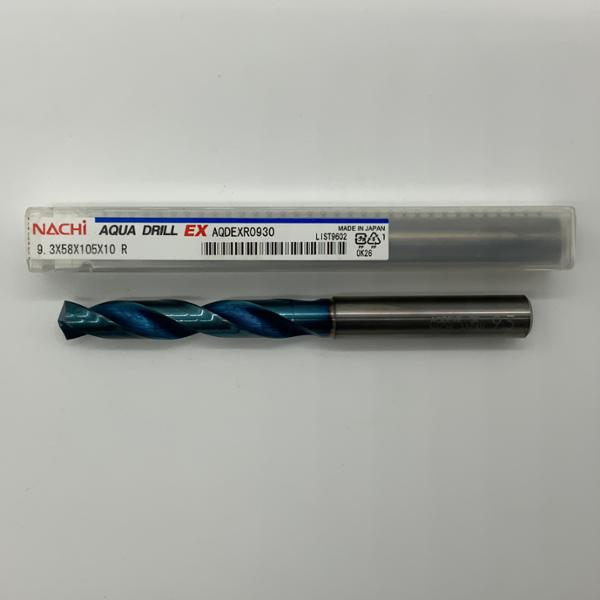 Nachi Solid Carbide 2 Flute Drill .3661 (9.3mm) Cutting Dia X 2.28 Flute Length