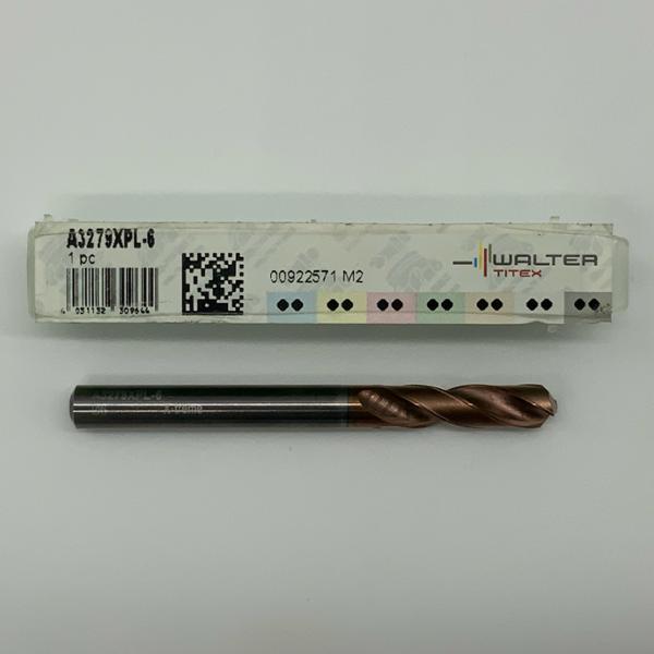 Walter Solid Carbide 2 Flute Drill .2362 (6mm) Cutting Dia X .85 Flute Length