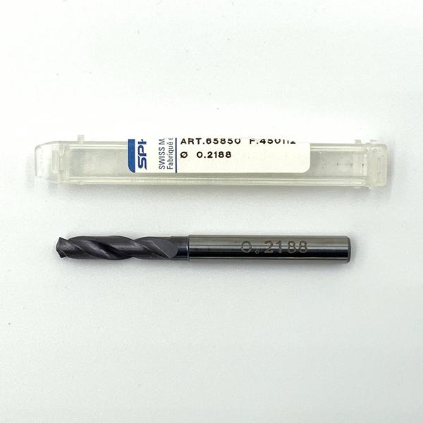 Sphinx Solid Carbide 2 Flute Drill .2188 (7/32”) Cutting Dia X .85 Flute Length