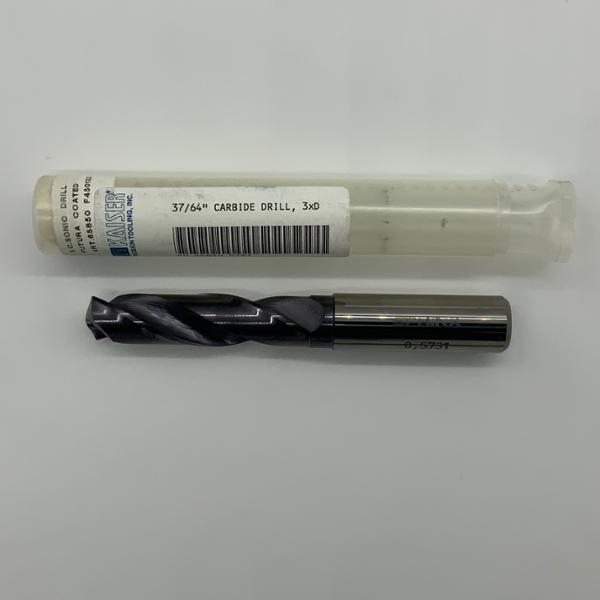 Sphinx Solid Carbide 2 Flute Drill .5781 (37/64”) Cutting Dia X 2.06 Flute Length