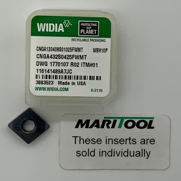 Widia CNGA120408S01025FWMT WBH10P ( CNGA432S0425FWMT)