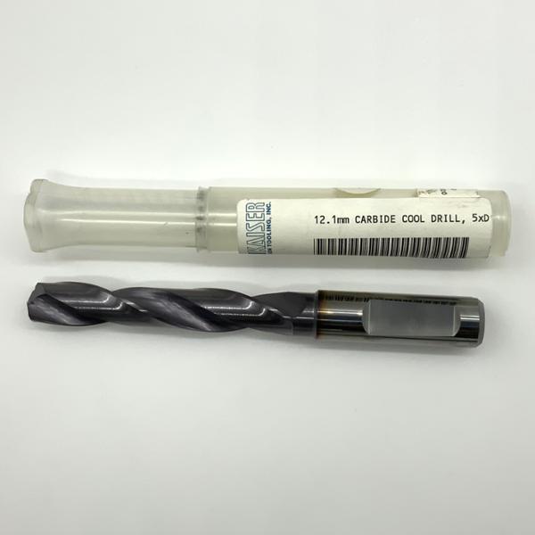 Sphinx Solid Carbide 2 Flute Drill .4764 (12.1mm) Cutting Dia X 2.56 Flute Length Coolant Thru