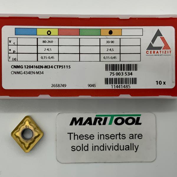 Ceratizit CNMG120416EN M34 CTP5115 ( CNMG434EN M34 )