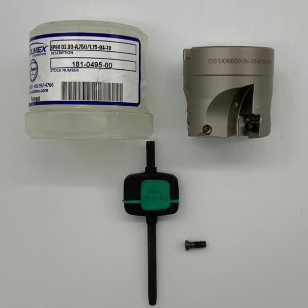 TMX Indexable Face Mill SP90 D2.00-A.750/1.75-04-13