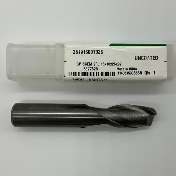 Widia Solid Carbide 2 Flute Endmill .6299 (16mm) Cutting Dia X 1.02 Flute Length With .02 Corner Chamfer