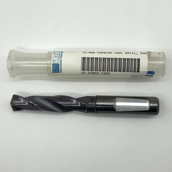 Sphinx Solid Carbide 2 Flute Drill .4961 (12.6mm) Cutting Dia X 1.89 Flute Length Coolant Thru