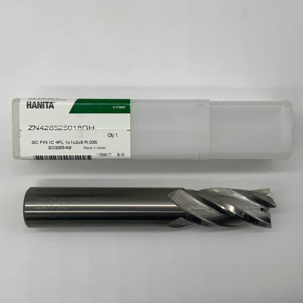Widia Solid Carbide 4 Flute Endmill 1.000 (25.4mm) Cutting Dia X 2.0 Flute Length Coolant Thru With .035” Corner Radius