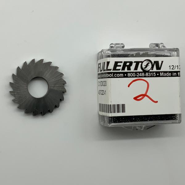 Fullerton Tool Solid Carbide Slitting Saw 1.012 OD x .375 id x ,125 thick With 20 Teeth
