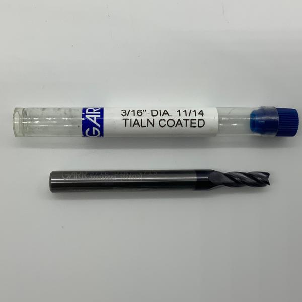 Garr Solid Carbide 4 Flute Endmill .1875 (3/16) Cutting Dia X .54 Flute Length