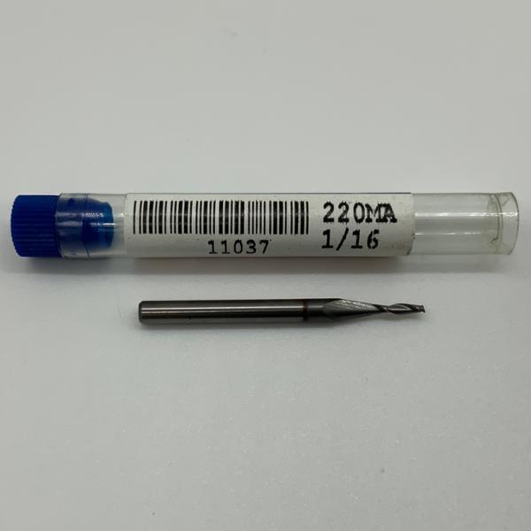 Garr Solid Carbide 2 Flute Endmill .0625 (1/16) Cutting Dia X .2 Flute Length