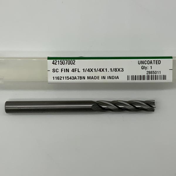 Widia Solid Carbide 4 Flute Endmill .250 Cutting Dia X 1.125 Flute Length