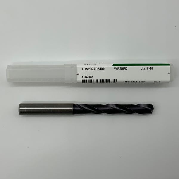Widia Solid Carbide 2 Flute Drill .2913 (7.4mm) Cutting Dia X 1.87 Flute Length