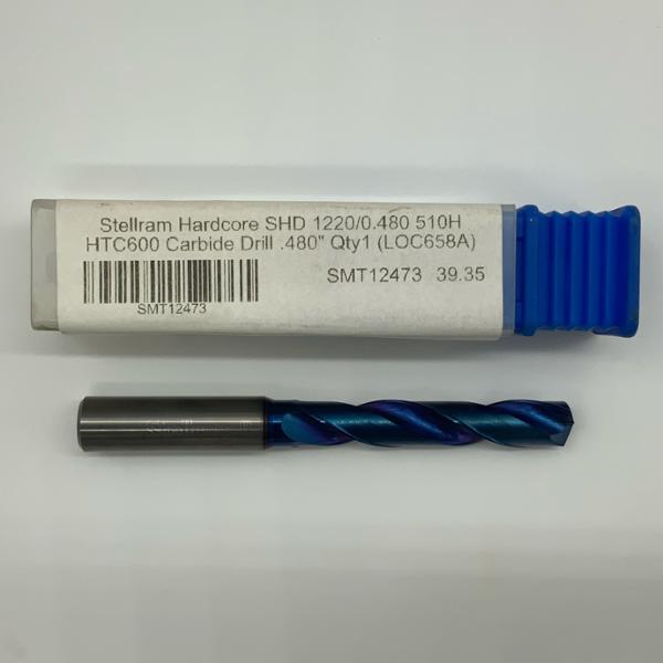 ATI Stellram Solid Carbide 2 Flute Drill .480 (12.20mm) Cutting Dia X 2.40 Flute Length