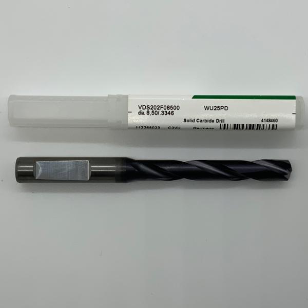 Widia Solid Carbide 2 Flute Drill .3346 (8.5mm) Cutting Dia X 2.25 Flute Length