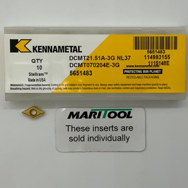 Kennametal DCMT070204E 3G NL37 ( DCMT21.51A 3G )