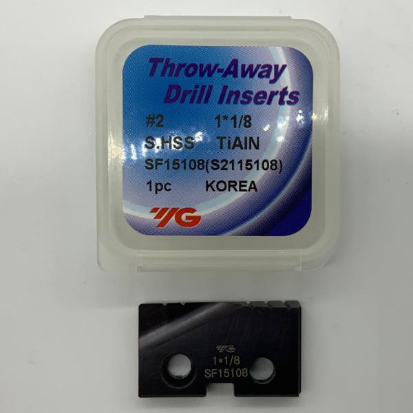 YG-1 1-1/8 SPADE DRILL INSERT #2 BODY SF15108 HSS TIALN