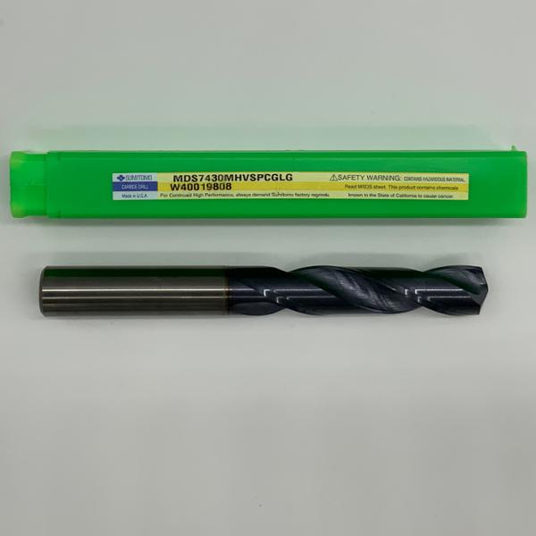 Sumitomo Solid Carbide 2 Flute Drill .743 (18.8mm) Cutting Dia X 3.17 Flute Length Coolant Thru