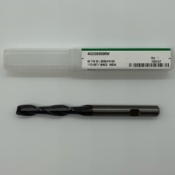 Widia Solid Carbide 2 Flute Endmill .3150 (8mm) Cutting Dia X 1.61 Flute Length