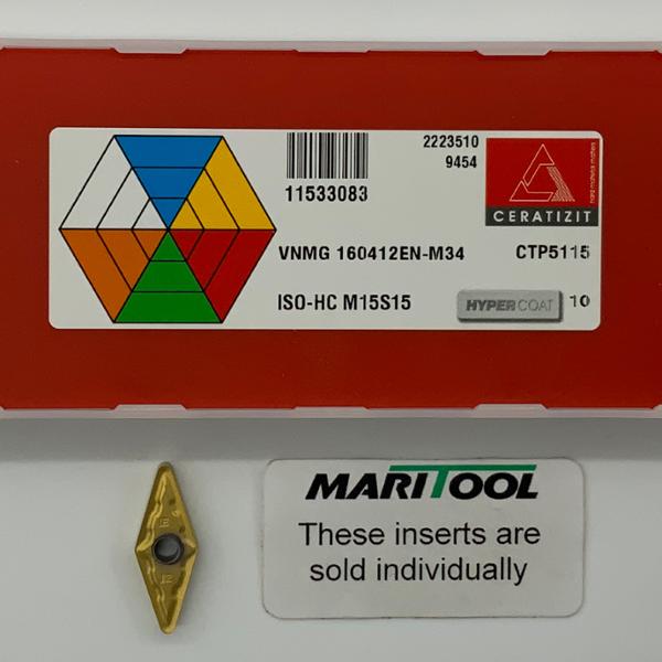 Ceratizit VNMG160412EN M34 CTP5115 ( VNMG333EN M34 )