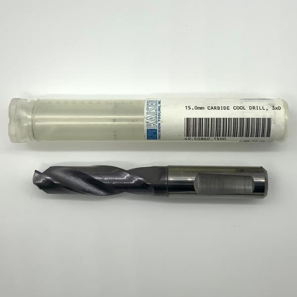 Sphinx Solid Carbide 2 Flute Drill .5906 (15.0mm) Cutting Dia X 1.98 Flute Length Coolant Thru