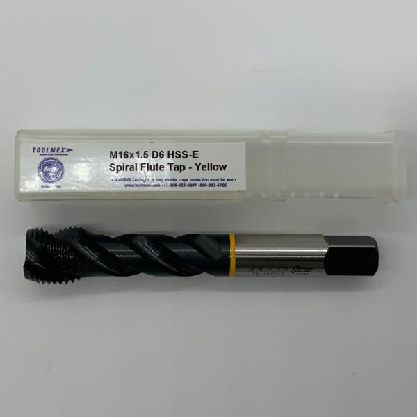 ToolMex M16 x 1.5 D6 Spiral Flute Semi Bottoming Tap