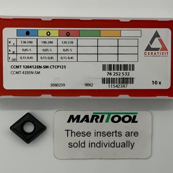 Ceratizit CCMT120412EN SM CTCP125 ( CCMT433EN SM )