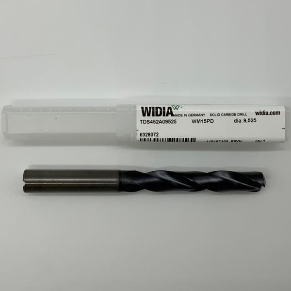 Widia Solid Carbide 2 Flute Drill .3750 (3/8”) Cutting Dia X 2.21 Flute Length Coolant Thru