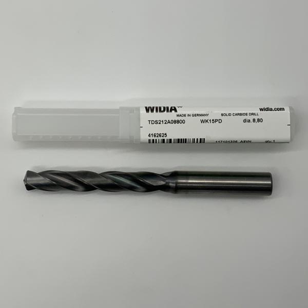 Widia Solid Carbide 2 Flute Drill .3465 (8.8mm) Cutting Dia X 2.10 Flute Length
