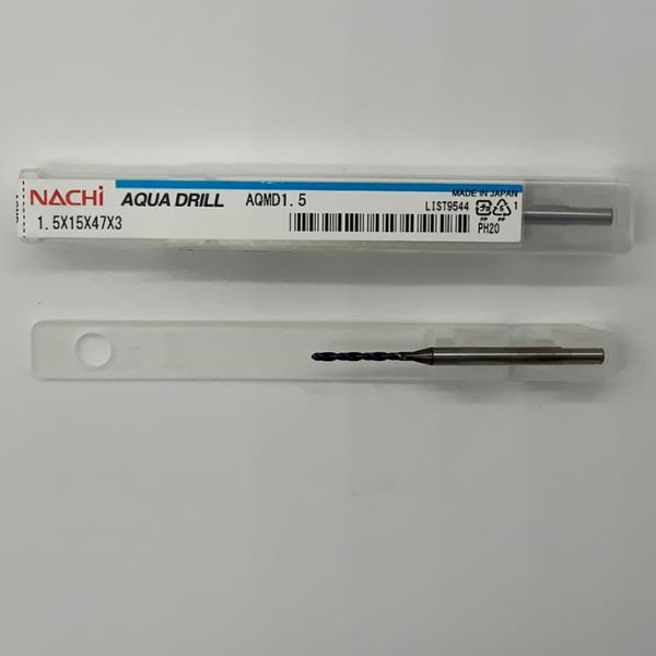 Nachi Solid Carbide 2 Flute Drill .0591 (1.5mm) Cutting Dia X .59 Flute Length