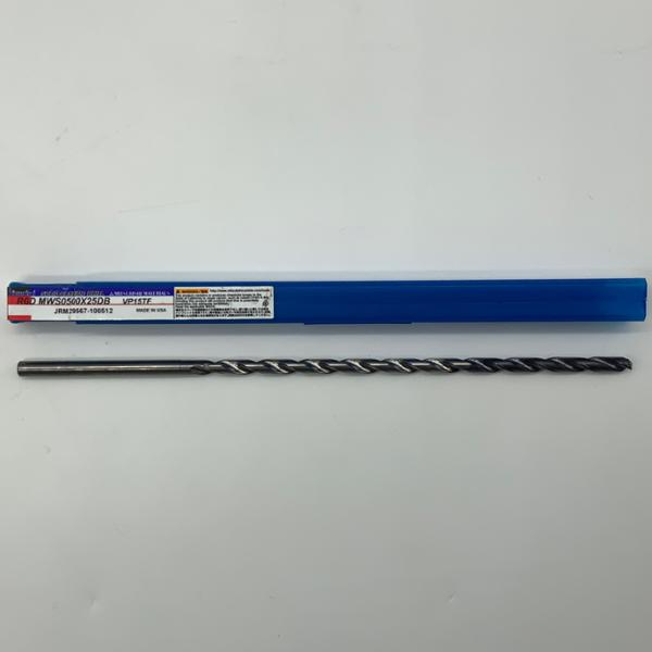 Mitsubishi Solid Carbide 2 Flute Drill .1960 (#9) Cutting Dia X 5.35 Flute Length Coolant Thru